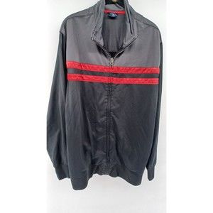 NordicTrack Men's Full-Zip Sweater Size XL Track Jacket  Black,Red,Gray